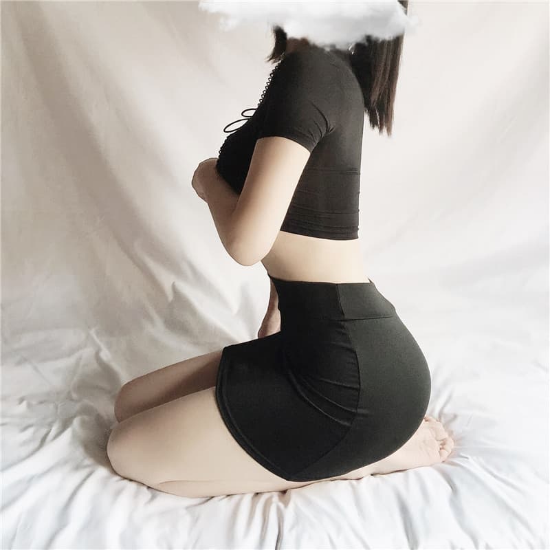 黒 スカート セクシー ショート タイトスカート