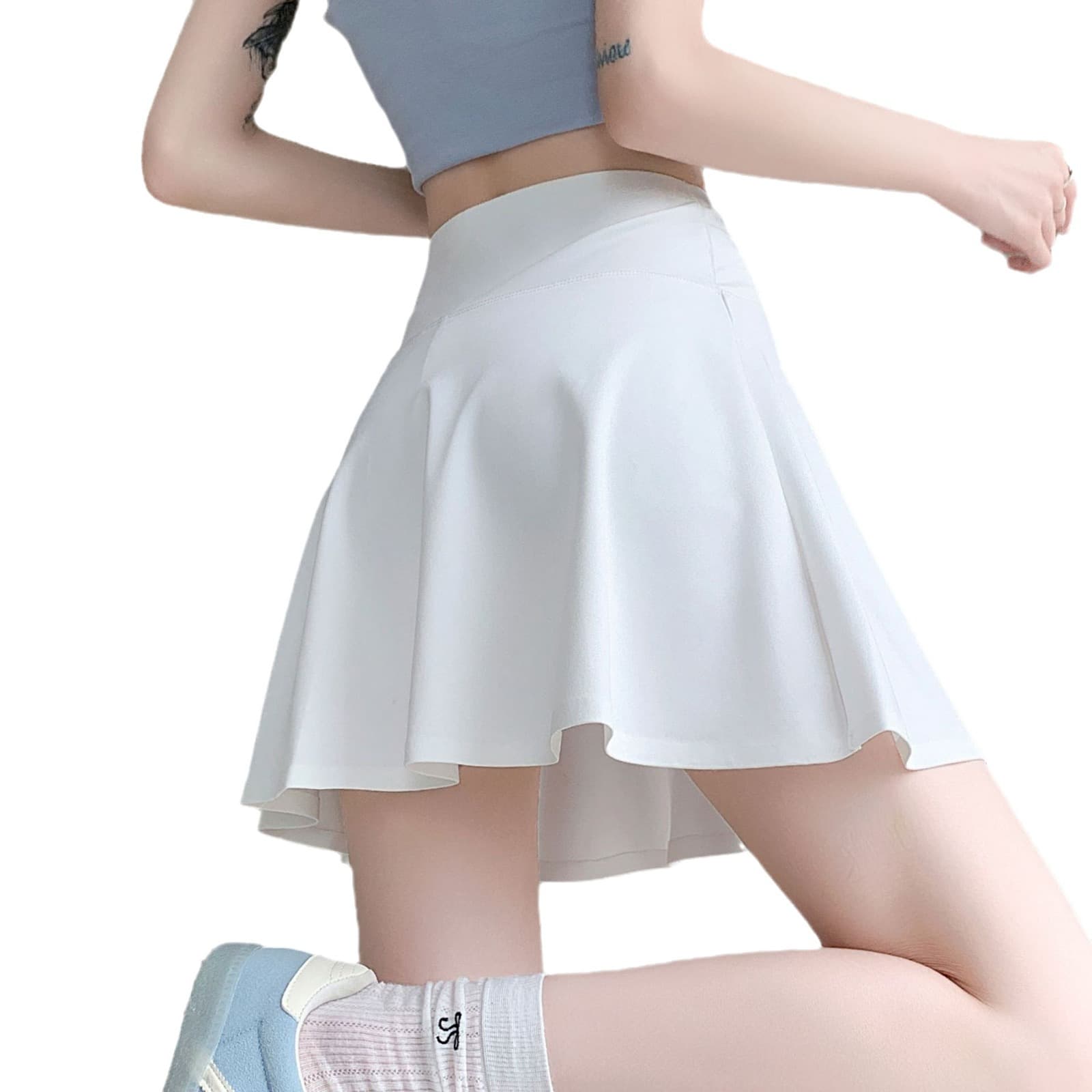 黒 スカート シンプル フレアミニスカート