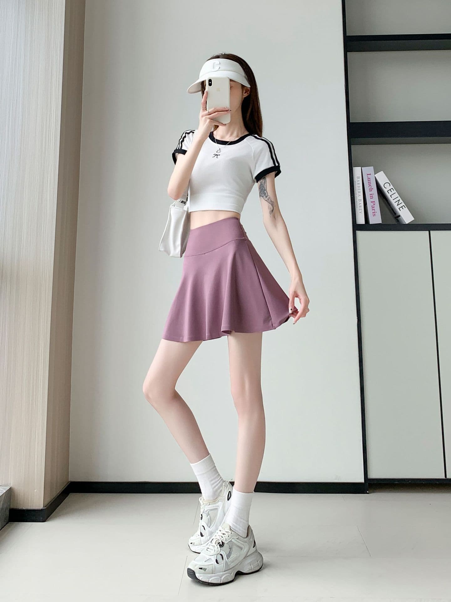 黒 スカート シンプル フレアミニスカート