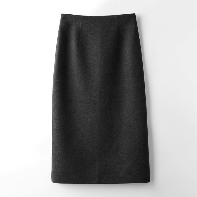 黒 スカート シンプル タイト ロングスカート